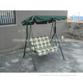 Outdoor Patio Teslin Swing Chair with Canopy for 3 persons
